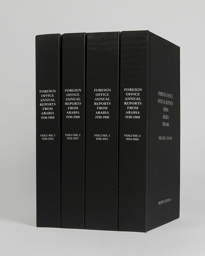 Foreign Office Annual Reports from Arabia 1930-1960, a comprehensive collection of annual reports produced by the British Foreign Office concerning the major regions of Arabia.