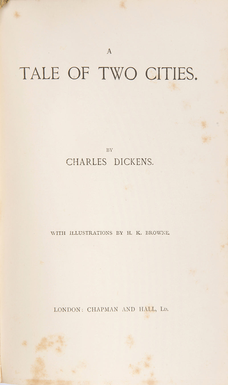 Handsome example of the Authentic Edition, complete works in 30 volumes, printed from the edition corrected by Charles Dickens in 1867 and 1888, illustrated by Cruikshank