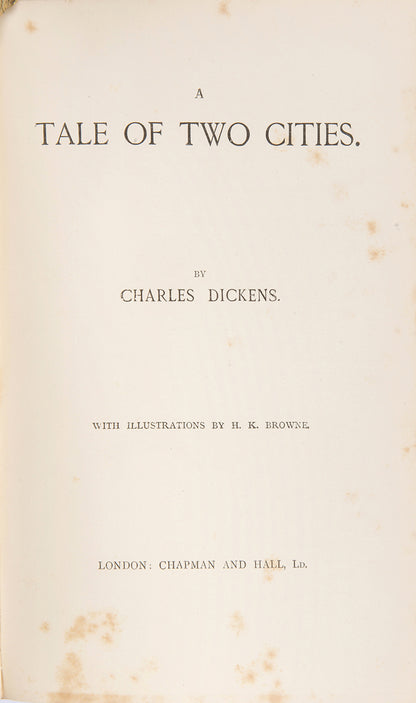 Handsome example of the Authentic Edition, complete works in 30 volumes, printed from the edition corrected by Charles Dickens in 1867 and 1888, illustrated by Cruikshank