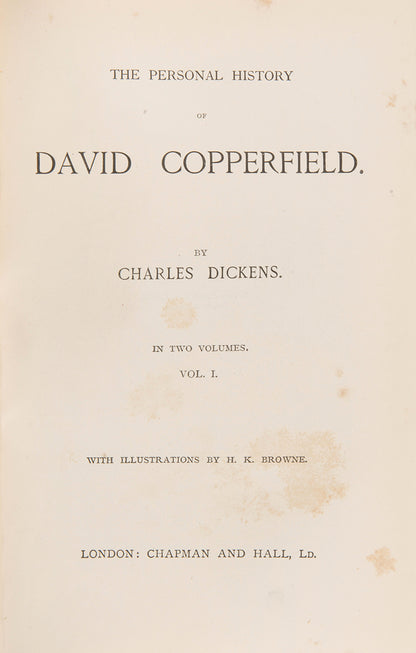 Handsome example of the Authentic Edition, complete works in 30 volumes, printed from the edition corrected by Charles Dickens in 1867 and 1888, illustrated by Cruikshank