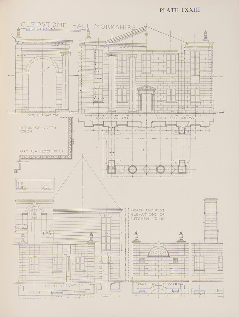 First edition of The architecture of Edward Lutyens, including a biography, replete with illustrations and photographs in b&w, in 4 volumes