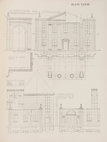 First edition of The architecture of Edward Lutyens, including a biography, replete with illustrations and photographs in b&w, in 4 volumes