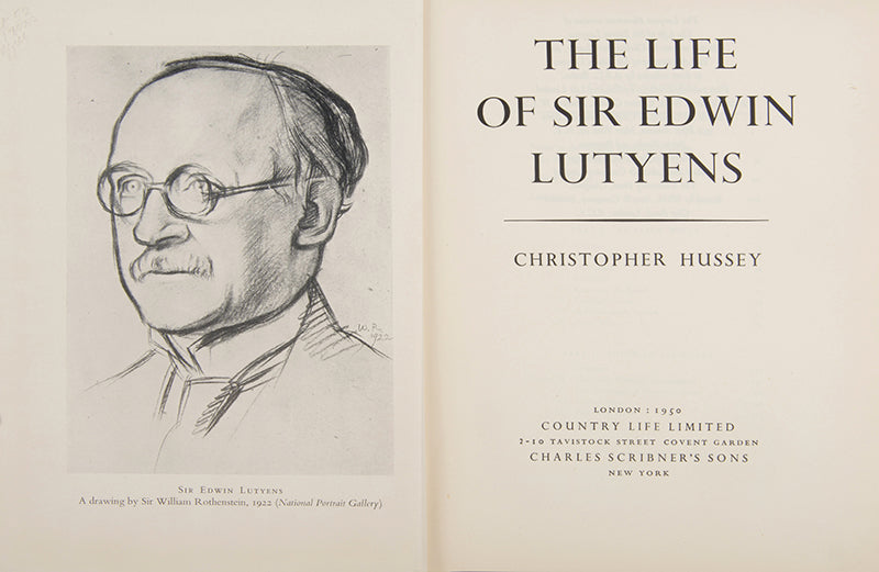 First edition of The architecture of Edward Lutyens, including a biography, replete with illustrations and photographs in b&w, in 4 volumes