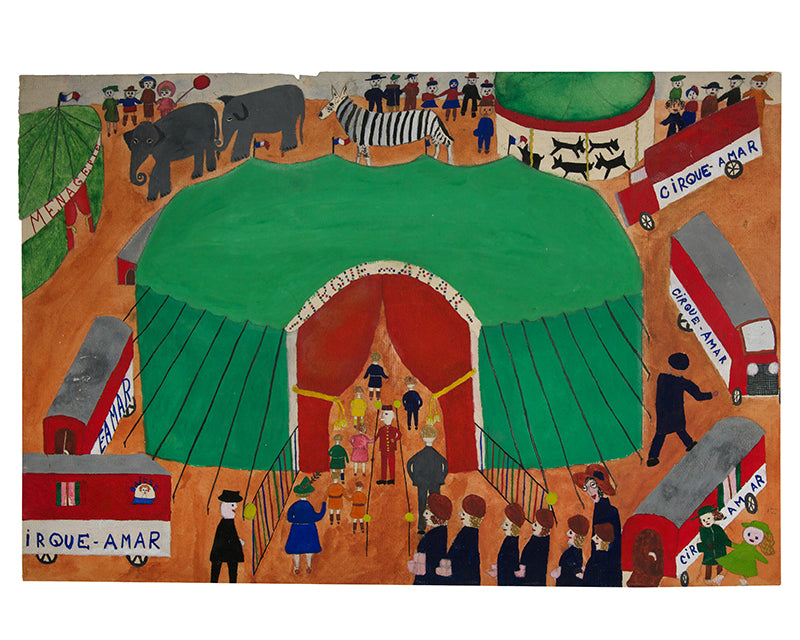 A multiple, miniature picture of France, painted by her children.