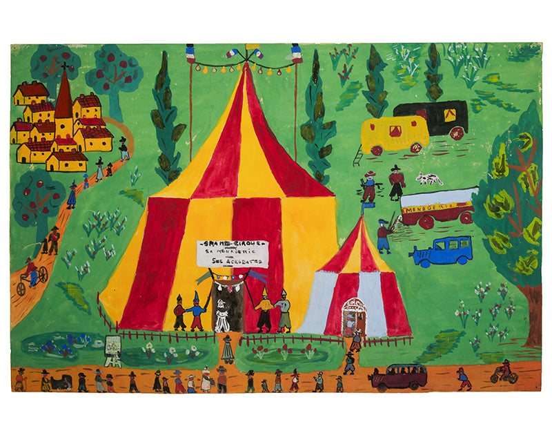 A multiple, miniature picture of France, painted by her children.