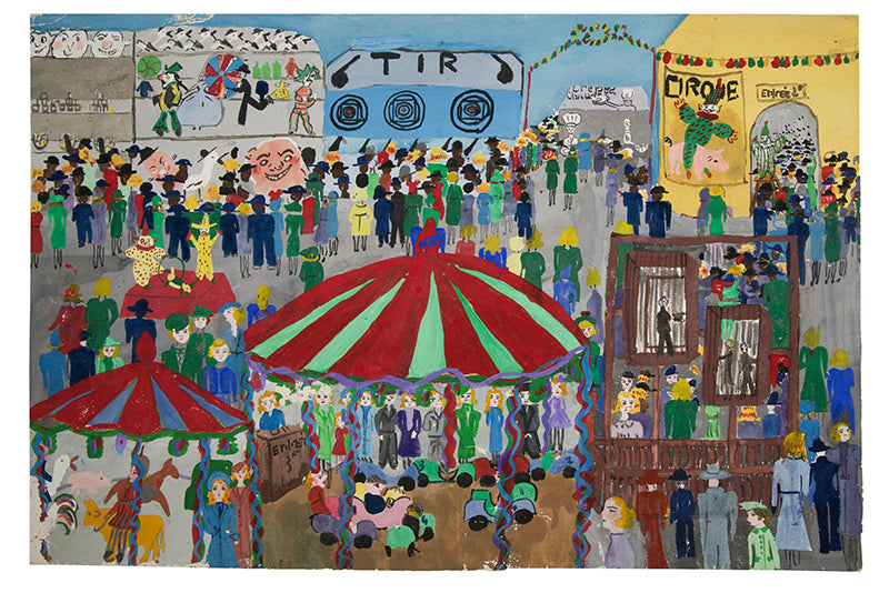 A multiple, miniature picture of France, painted by her children.