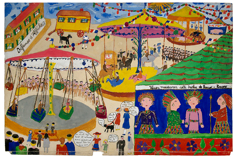 A multiple, miniature picture of France, painted by her children.
