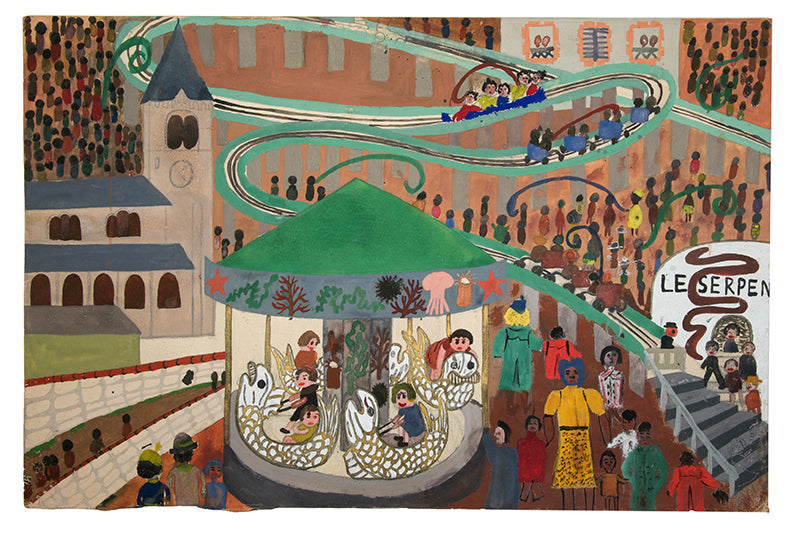 A multiple, miniature picture of France, painted by her children.