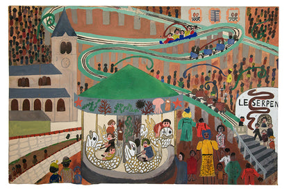 A multiple, miniature picture of France, painted by her children.