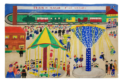 A multiple, miniature picture of France, painted by her children.