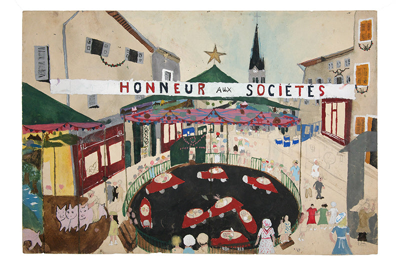 A multiple, miniature picture of France, painted by her children.