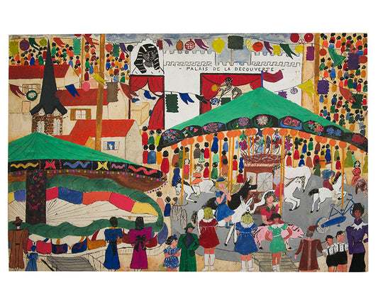 A multiple, miniature picture of France, painted by her children.