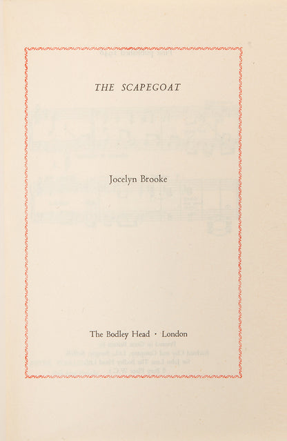 First edition of Jocelyn Brooke's first novel, The Scapegoat.