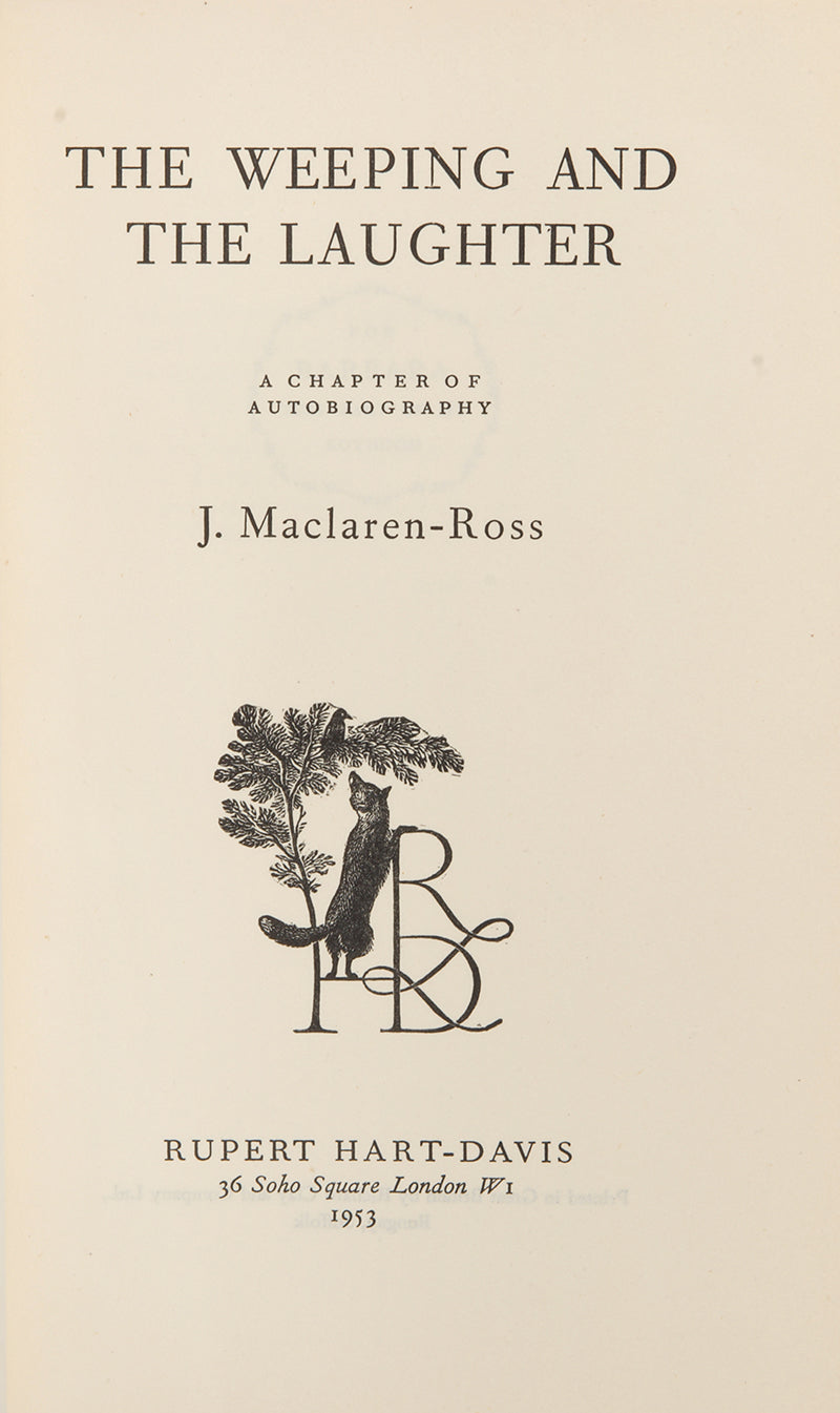 First edition of The Weeping and the Laughter, an autobiographical account of famous Soho denizen Julian Maclaren-Ross' childhood.