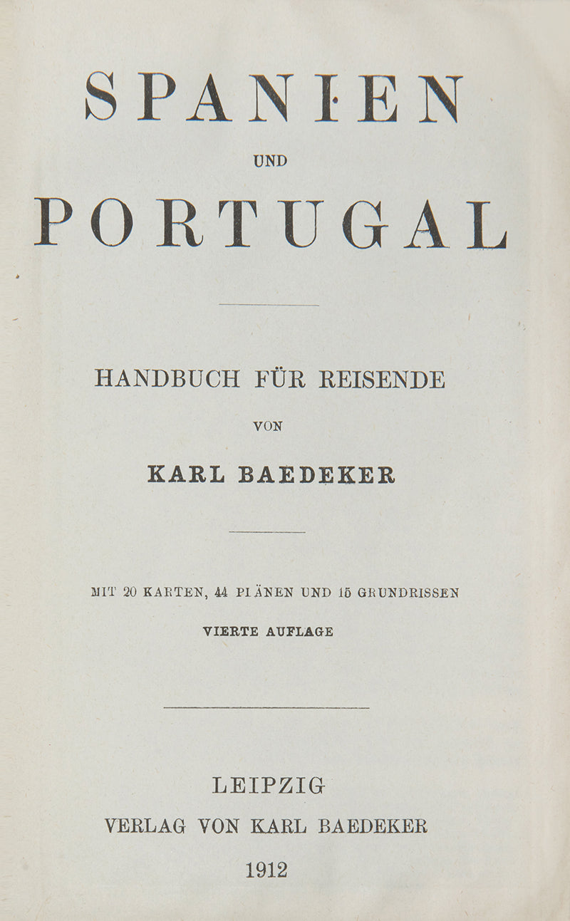Karl Baedeker. Spanien und Portugal. 1912