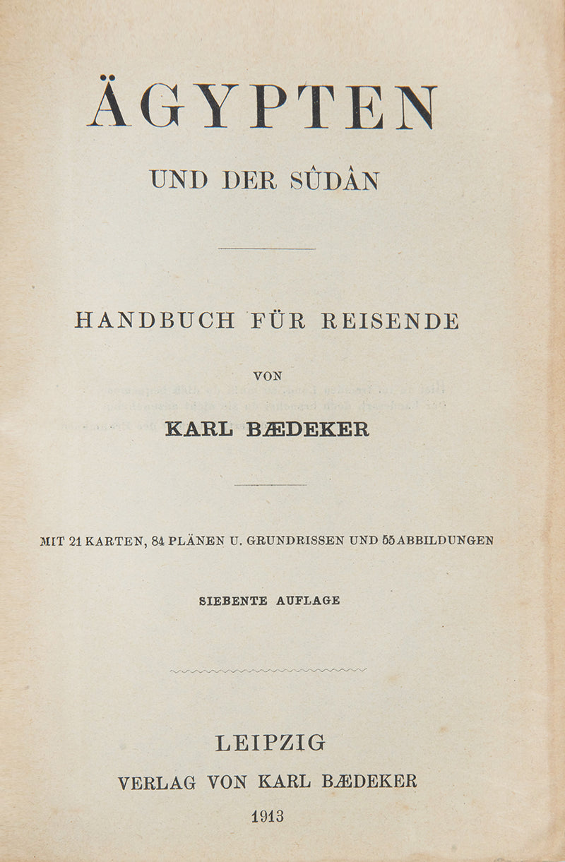 Karl Baedeker. Agypten und der Sudan. 1913