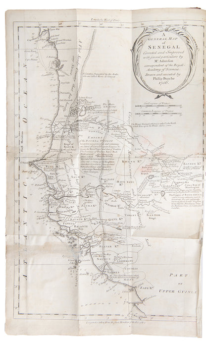First edition in English of A Voyage to Senegal by Michel Adanson, the important travel work recounting his famous botanical exploits in Senegal.