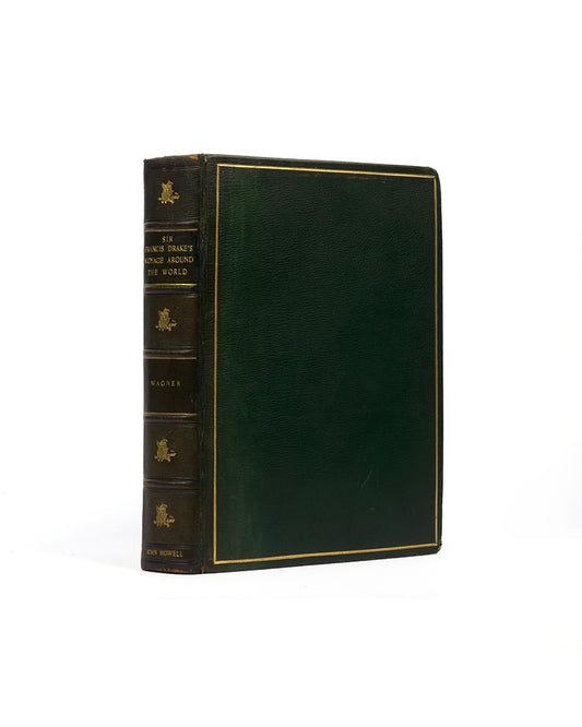 First edition, the deluxe signed extra-illustrated issue, of Wagner's important reference work on Sir Francis Drake's Voyage Around the World.