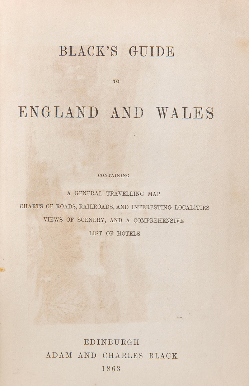 Black's Guide to England and Wales. 1863<br />