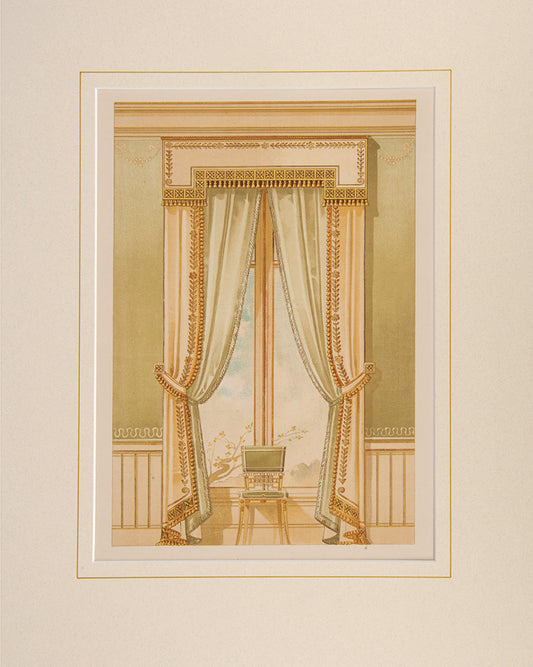 Fantaisie style drapes with matching interior. Pl.no. 23.