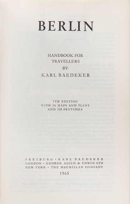 Karl Baedeker. Berlin. 1965