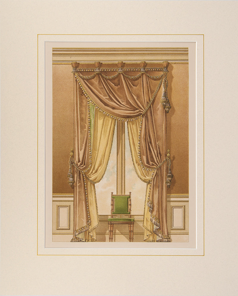 Fantaisie style drapes with matching interior. Pl.no.25.