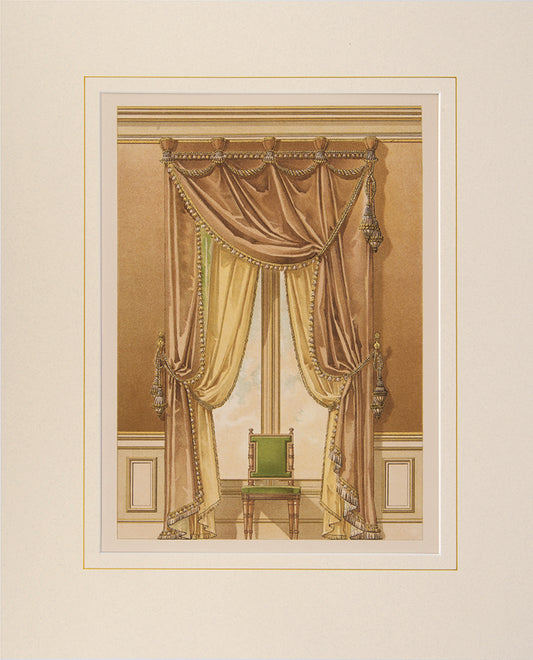 Fantaisie style drapes with matching interior. Pl.no.25.