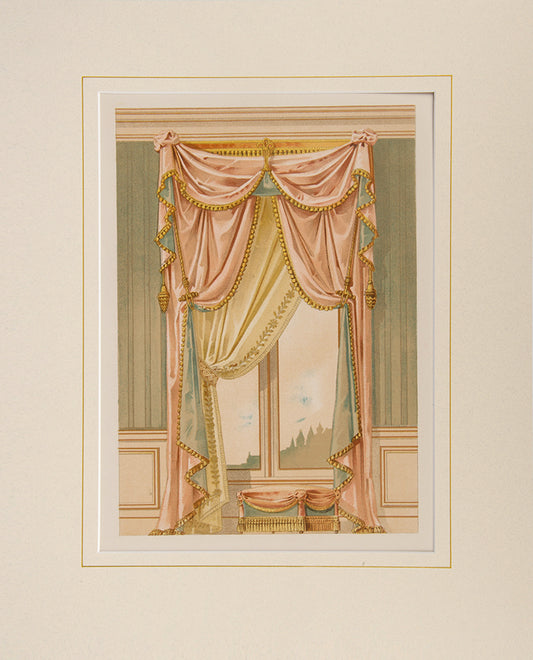 Fantaisie style drapes with matching interior. Pl.no. 22.