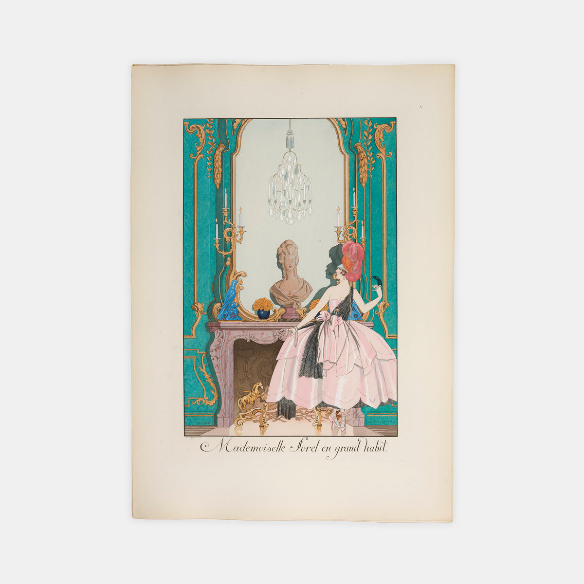 A complete example of Le Bonheur du Jor by George Barbier with hand-coloured pochoir plates.