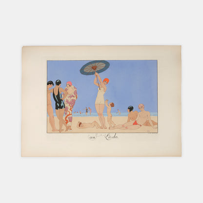 A complete example of Le Bonheur du Jor by George Barbier with hand-coloured pochoir plates.
