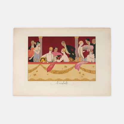 A complete example of Le Bonheur du Jor by George Barbier with hand-coloured pochoir plates.