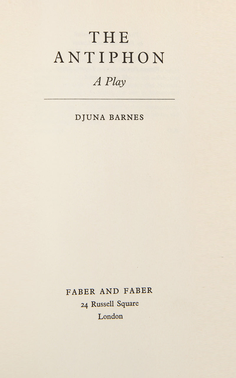 5 volumes of works by Djuna Barnes, all first editions excepting Nightwood and Solange es Frauen gibt, the former a second edition the latter an early edition