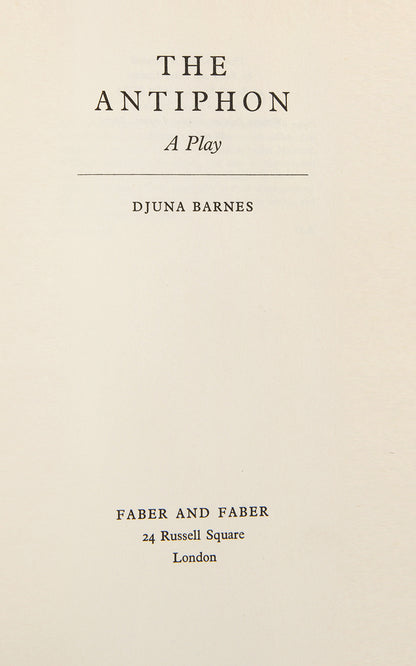 5 volumes of works by Djuna Barnes, all first editions excepting Nightwood and Solange es Frauen gibt, the former a second edition the latter an early edition
