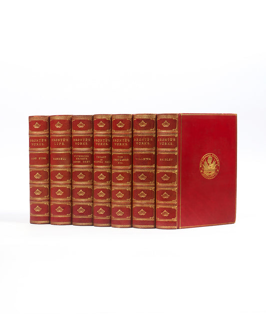 'Haworth' Edition, with an introduction by Mrs. Humphrey Ward, in 7 volumes, near fine set in prize-binding for Wellington College
