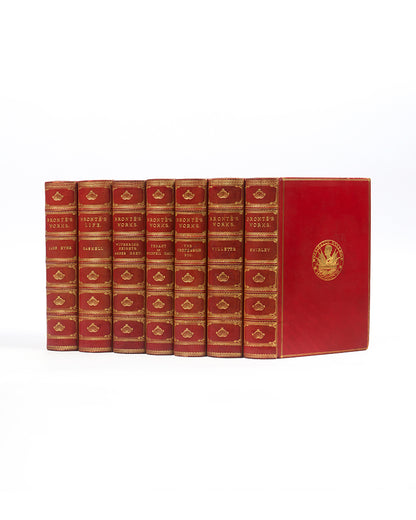 'Haworth' Edition, with an introduction by Mrs. Humphrey Ward, in 7 volumes, near fine set in prize-binding for Wellington College