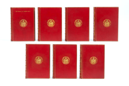 'Haworth' Edition, with an introduction by Mrs. Humphrey Ward, in 7 volumes, near fine set in prize-binding for Wellington College
