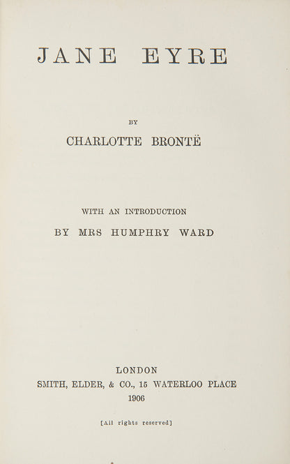 'Haworth' Edition, with an introduction by Mrs. Humphrey Ward, in 7 volumes, near fine set in prize-binding for Wellington College
