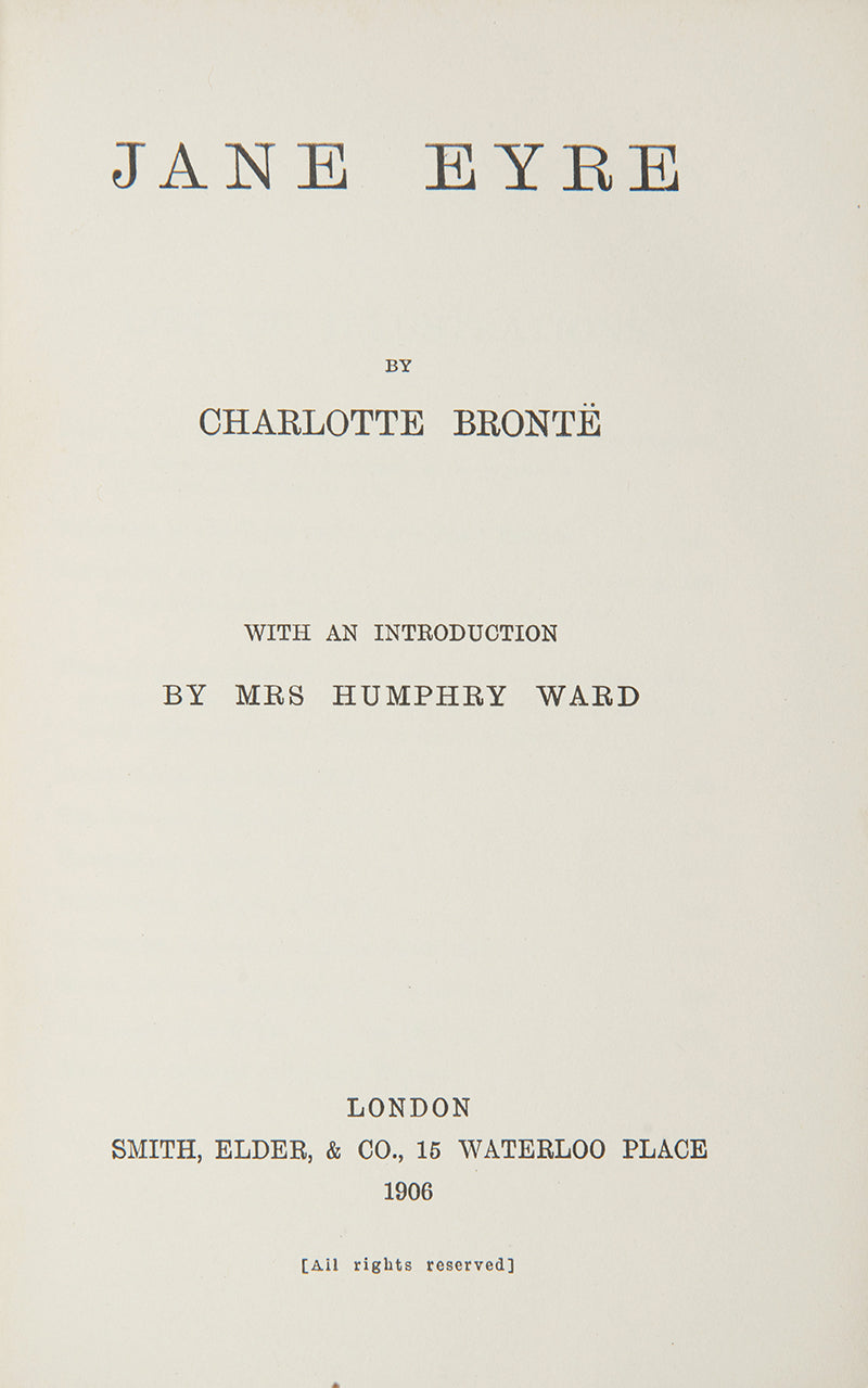 'Haworth' Edition, with an introduction by Mrs. Humphrey Ward, in 7 volumes, near fine set in prize-binding for Wellington College