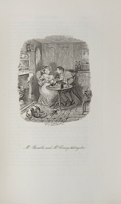 The Nonesuch edition of the complete works by Charles Dickens with the original steel plate 'Fagin in the condemned Cell' from Oliver Twist, limited edition, 1937