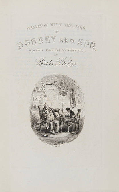 The Nonesuch edition of the complete works by Charles Dickens with the original steel plate 'Fagin in the condemned Cell' from Oliver Twist, limited edition, 1937