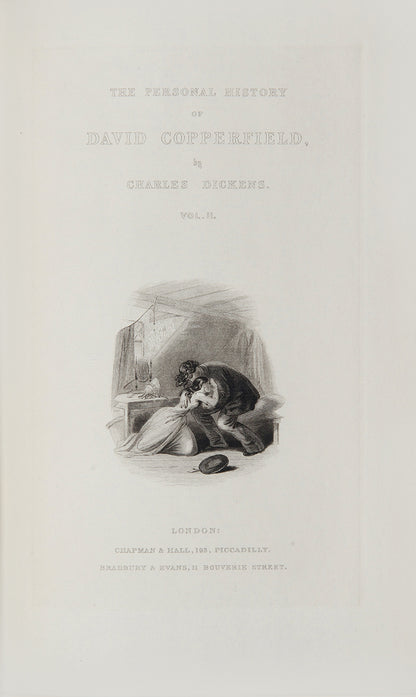The Nonesuch edition of the complete works by Charles Dickens with the original steel plate 'Fagin in the condemned Cell' from Oliver Twist, limited edition, 1937