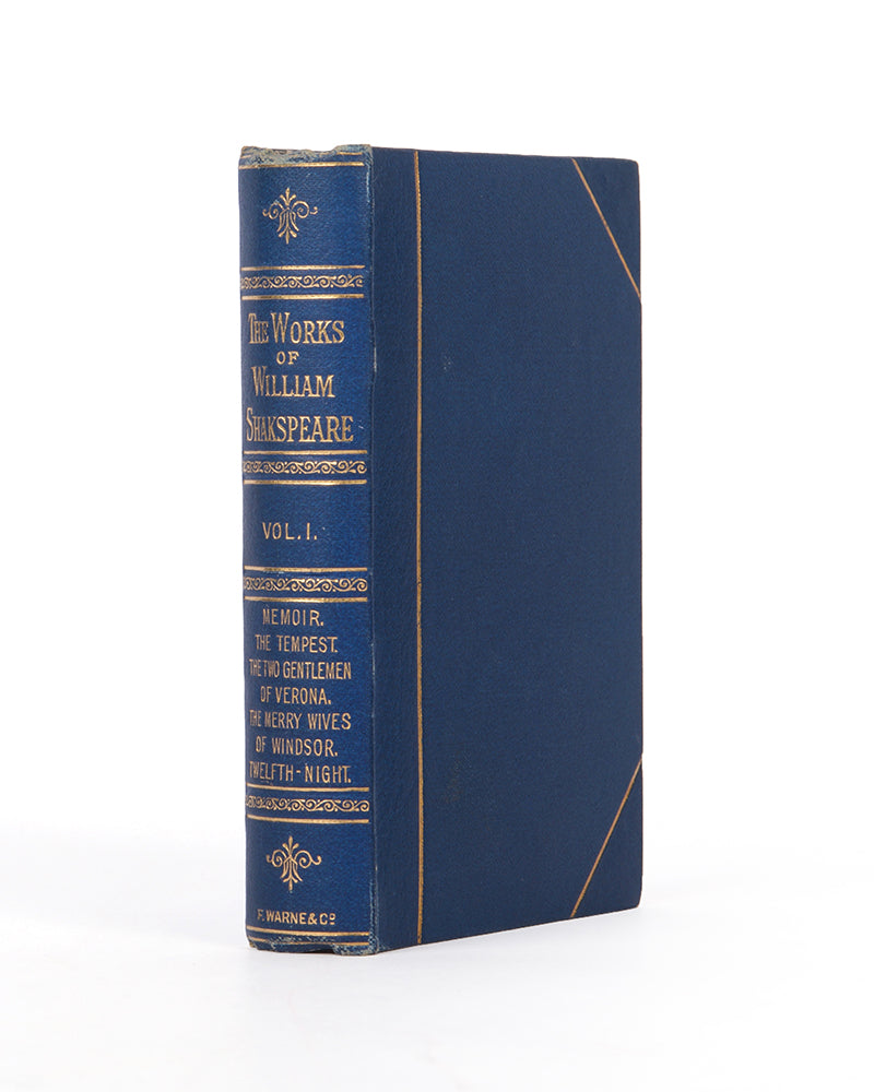 A charming pocket book set of Shakespeare's complete works, housed in the original glazed wooden cabinet.