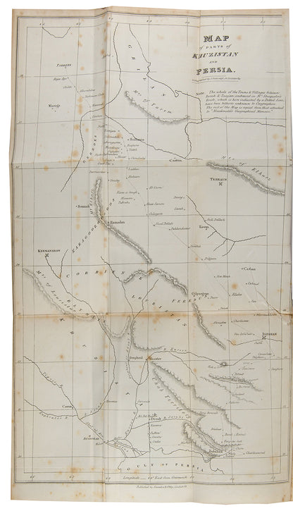 First edition of Fifteen Months' Pilgrimage through untrodden tracts of Khuzistan and Persia by Joachim Stocqueler, rare and sought after account of a journey from Muscat up through Kuzistan and the Bakhtiari Mountains.