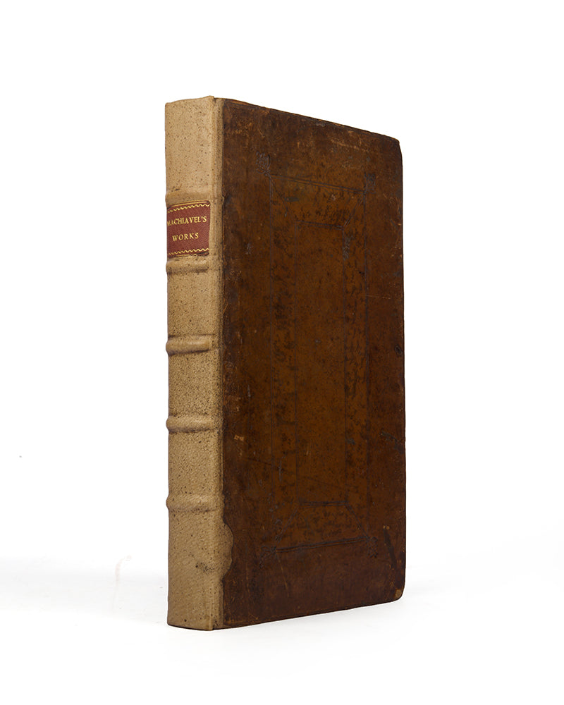 A handsome copy of the collected works of Nicholas Machiavelli in English translation, including The Prince and Discourses on Livy