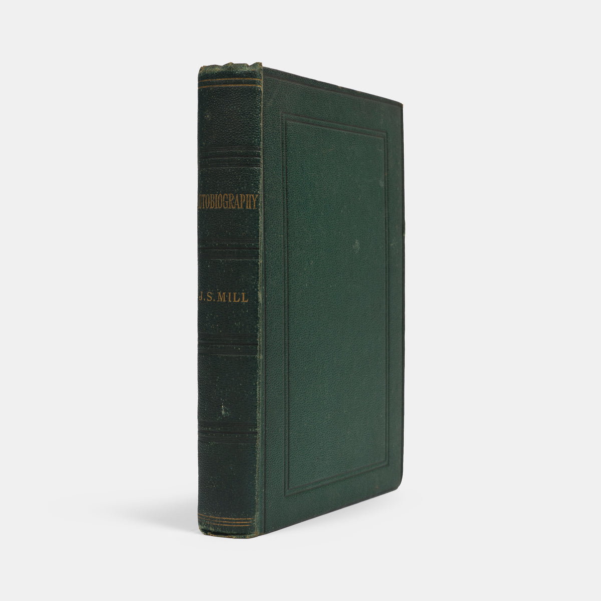 The first edition, first issue of John Stuart Mill's Autobiography in the publisher's pebble-grain green cloth