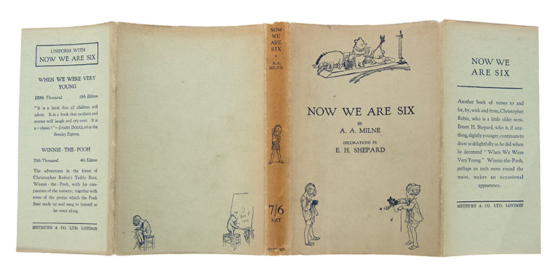 A rare double signature by A A Milne and Ernest Shepard of Now We Are Six, a first edition of stories featuring Pooh, Piglet, Tigger, Kanga, Roo, Rabbit, Owl, and Eeyore<br />