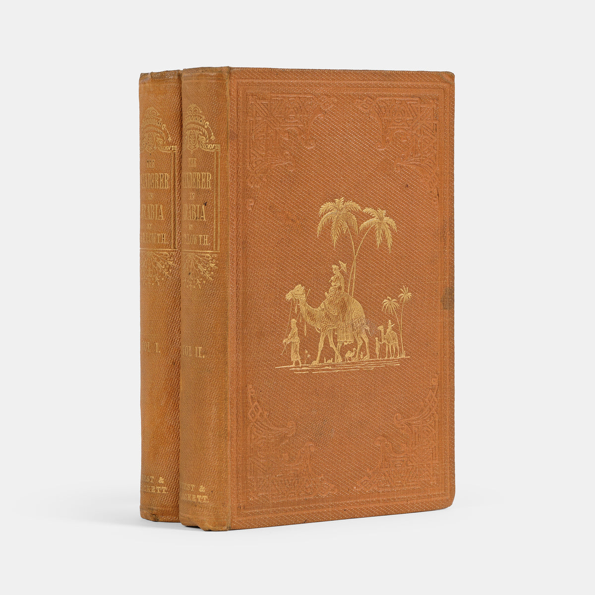 First edition of The Wanderer in Arabia by George Lowth, a scarce travel work recounting journeys through Egypt, the Sinai, Holy Land, and Syria.