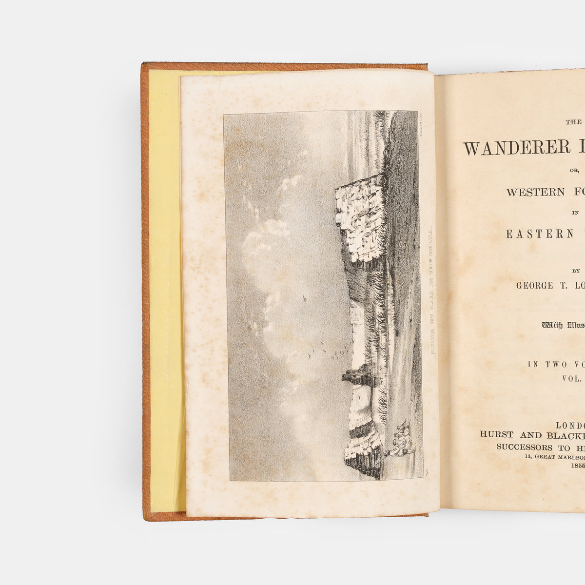 First edition of The Wanderer in Arabia by George Lowth, a scarce travel work recounting journeys through Egypt, the Sinai, Holy Land, and Syria.