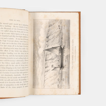 First edition of The Wanderer in Arabia by George Lowth, a scarce travel work recounting journeys through Egypt, the Sinai, Holy Land, and Syria.