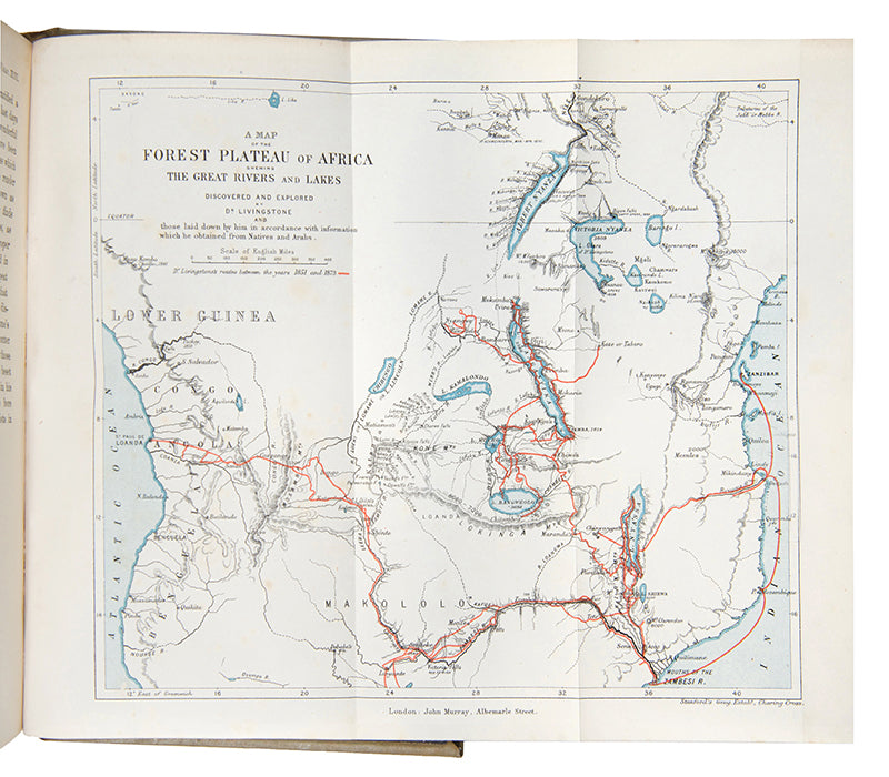 The Last Journals of David Livingstone, edited by Horace Waller, a lovely copy of a later issue in single volume format.
